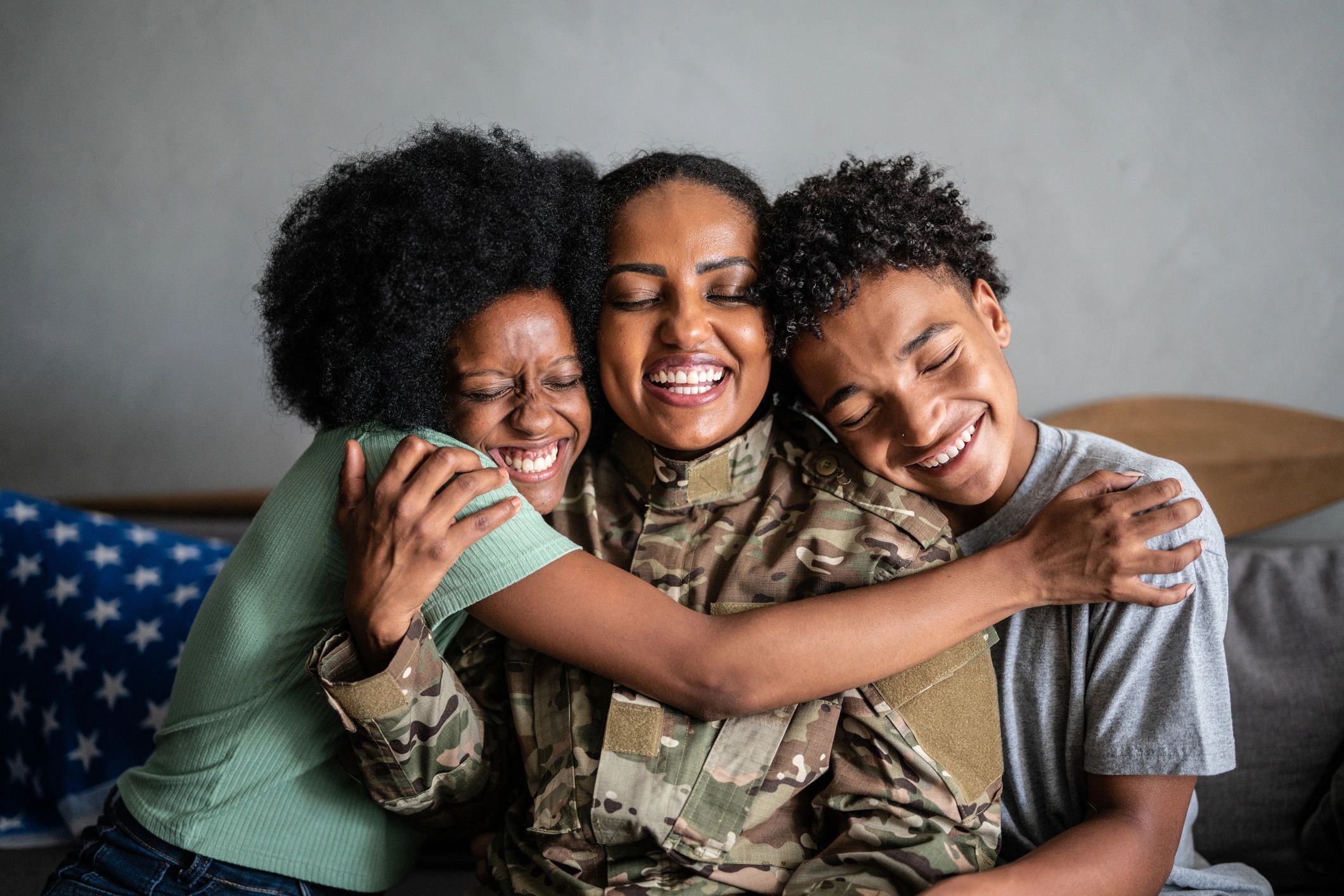 Military-connected family planning together at home